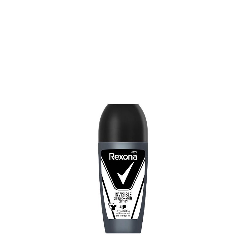 REXONA INVISIBLE BLACK&WHITE Мъжки рол он, 50 мл