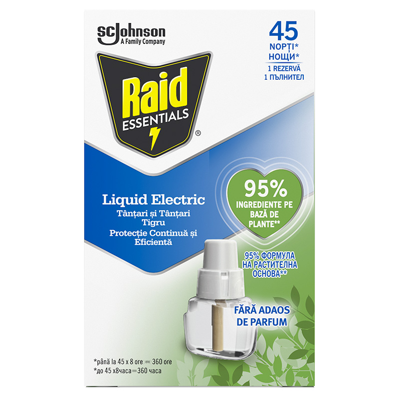 RAID ESSENTIALS Пълнител за ел.изпарител, 21 мл.