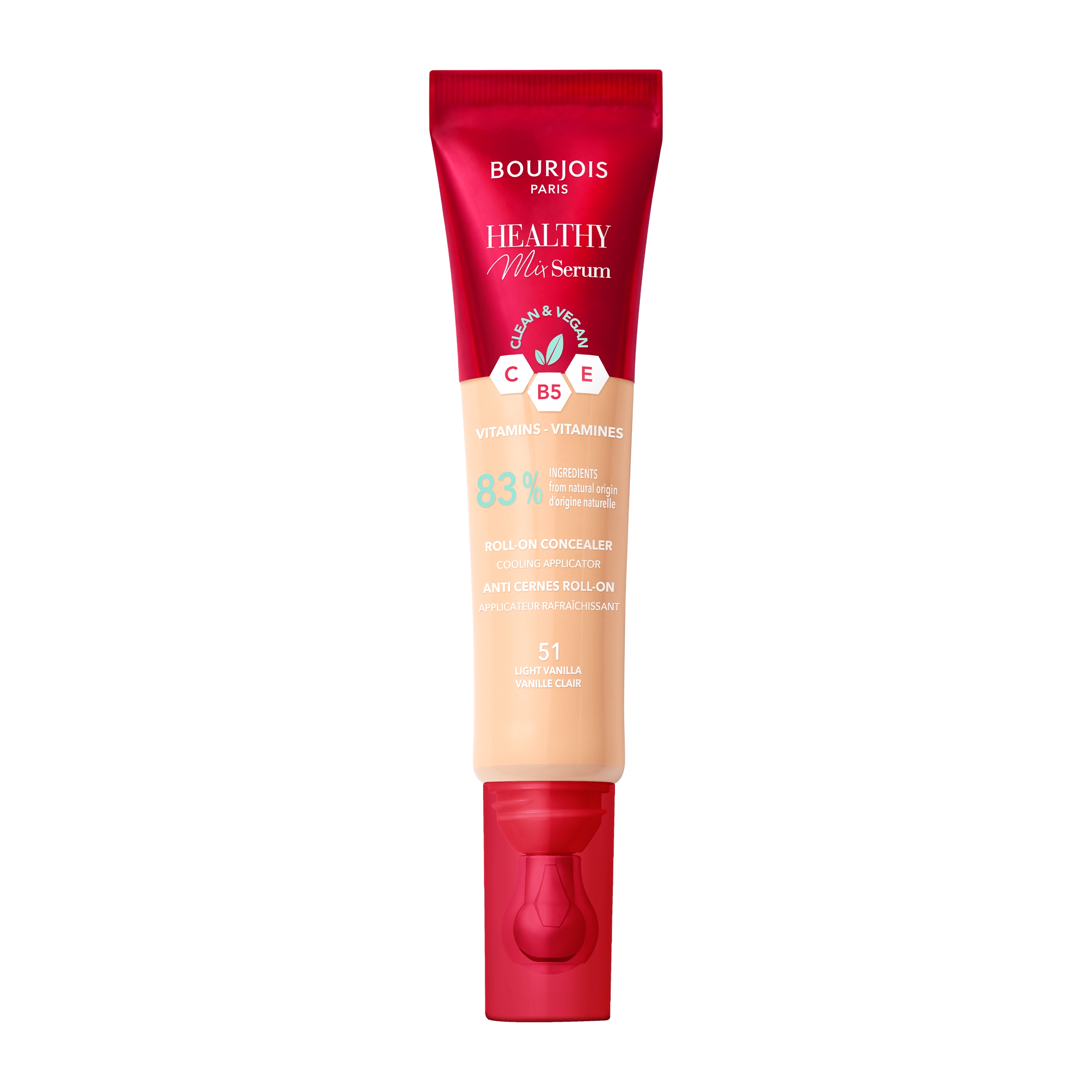 BOURJOIS HEALTHY MIX Коректор и околоочен крем 2 в 1, 51 Light Vanila
