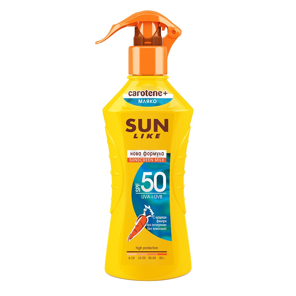 SUN LIKE Слънцезащитно спрей мляко SPF50, 200 мл