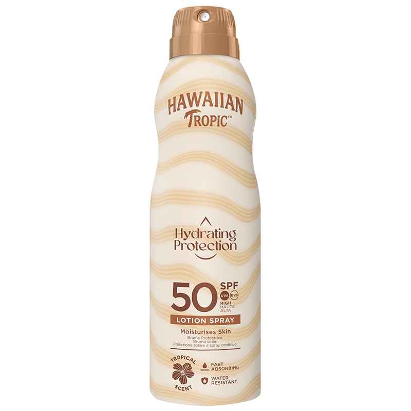 HAWAIIAN TROPIC Хидратиращ слънезащитен спрей SPF50, 220ml