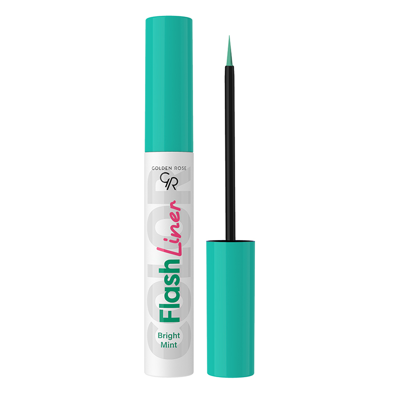 GOLDEN ROSE FLASH LASH Цветна очна линия 101 BRIGHT MINT, 3,5 мл