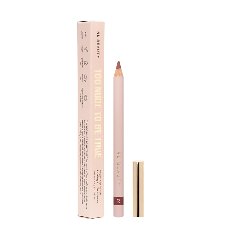 TOO NUDE TO BE TRUE NL BEAUTY™ 01 THE ONE, Дълготраен Молив за Устни, Обогатен с Витамин Е