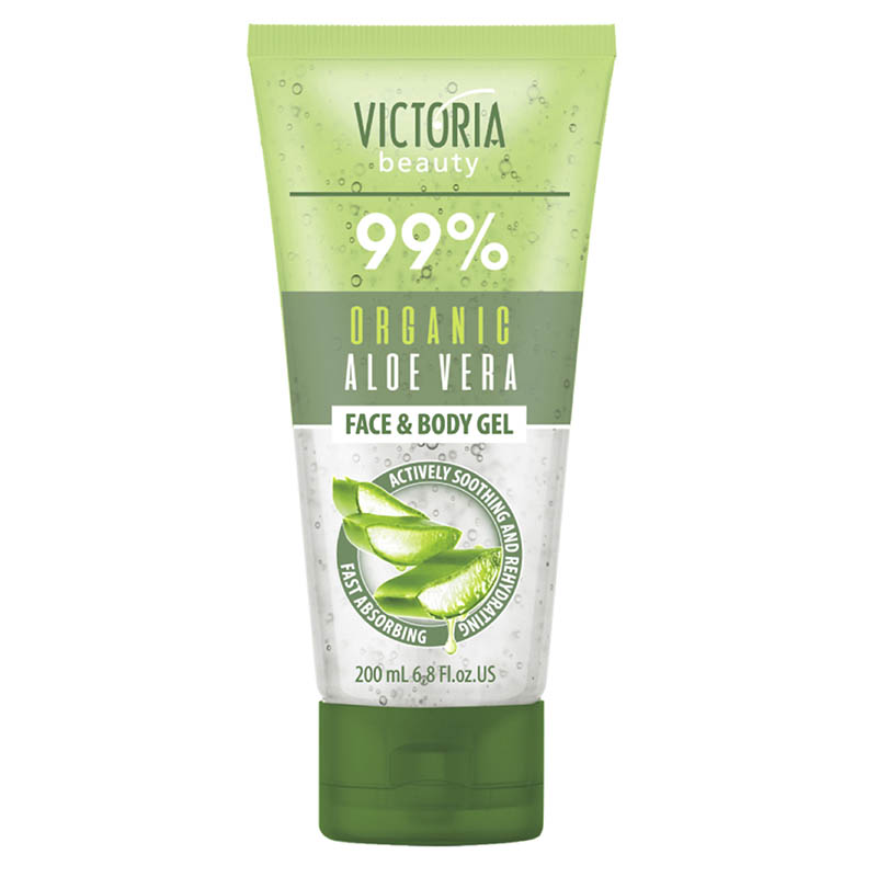 VICTORIA BEAUTY 99% ORGANIC ALOE VERA GEL Успокояващ и хидратиращ гел, 200 мл