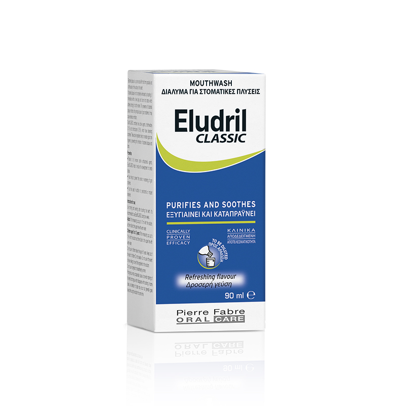 ELUDRIL CLASSIC Терапевтична вода за уста при кървящи венци, 90 мл.