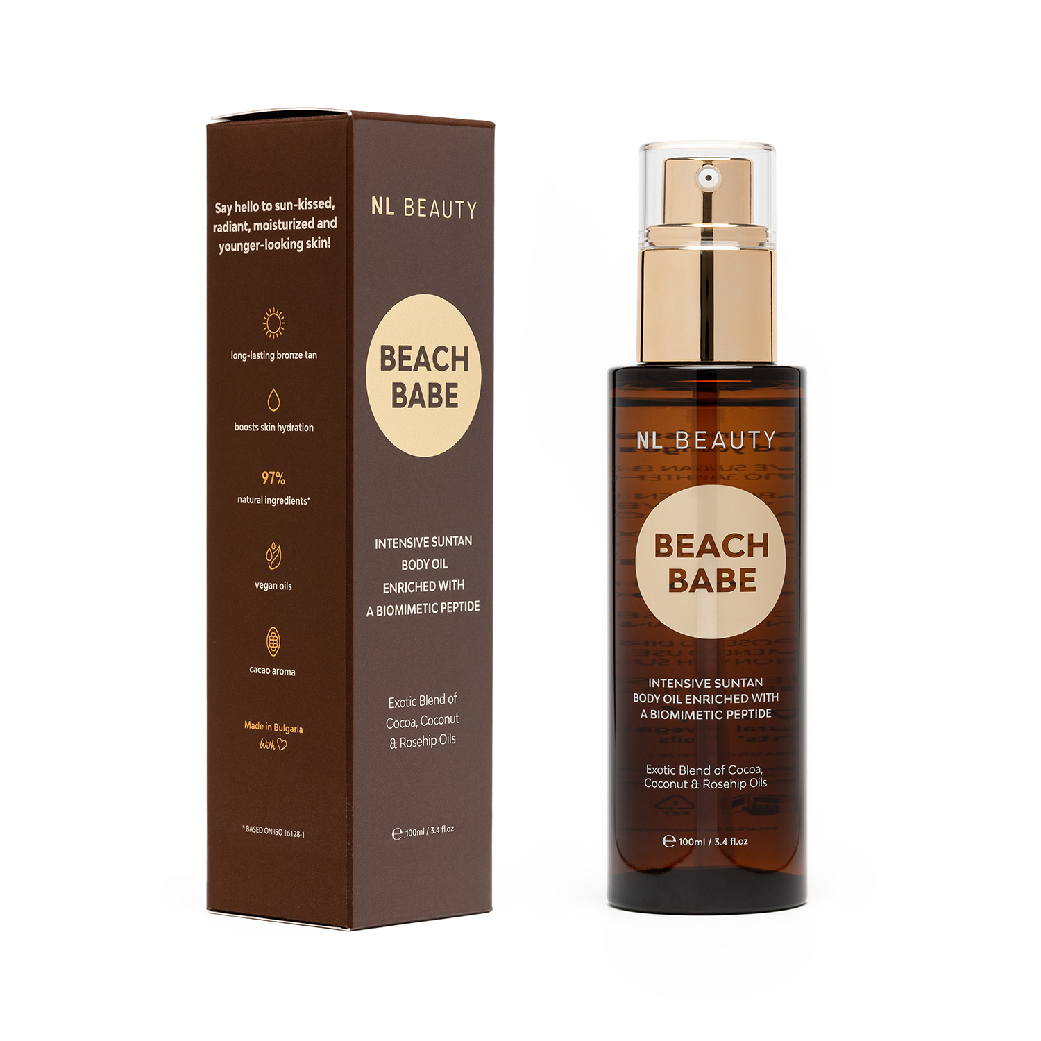 NL BEAUTY BEACH BABE Олио за тяло за интензивен тен 