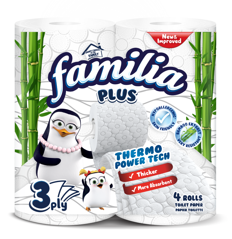 FAMILIA Тоалетна хартия 3 пласта, 4 бр.