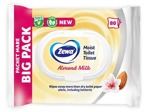 ZEWA Almond Milk Влажна тоалетна хартия, 80 бр.