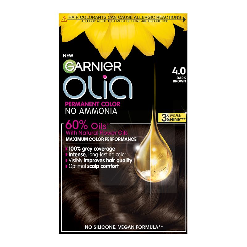 GARNIER OLIA Боя за коса, 4.0 Тъмно кестеняво