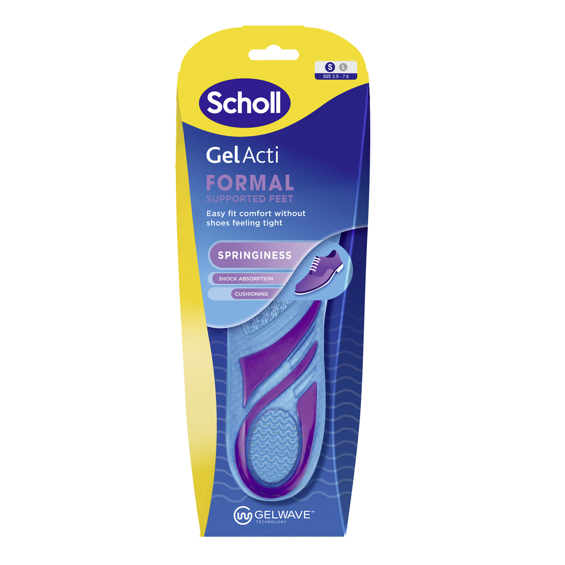 SCHOLL Gel Activ Formal Стелки за официални обувки за жени, 1 чифт