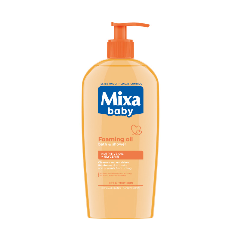 MIXA BABY Душ гел олио, 400мл