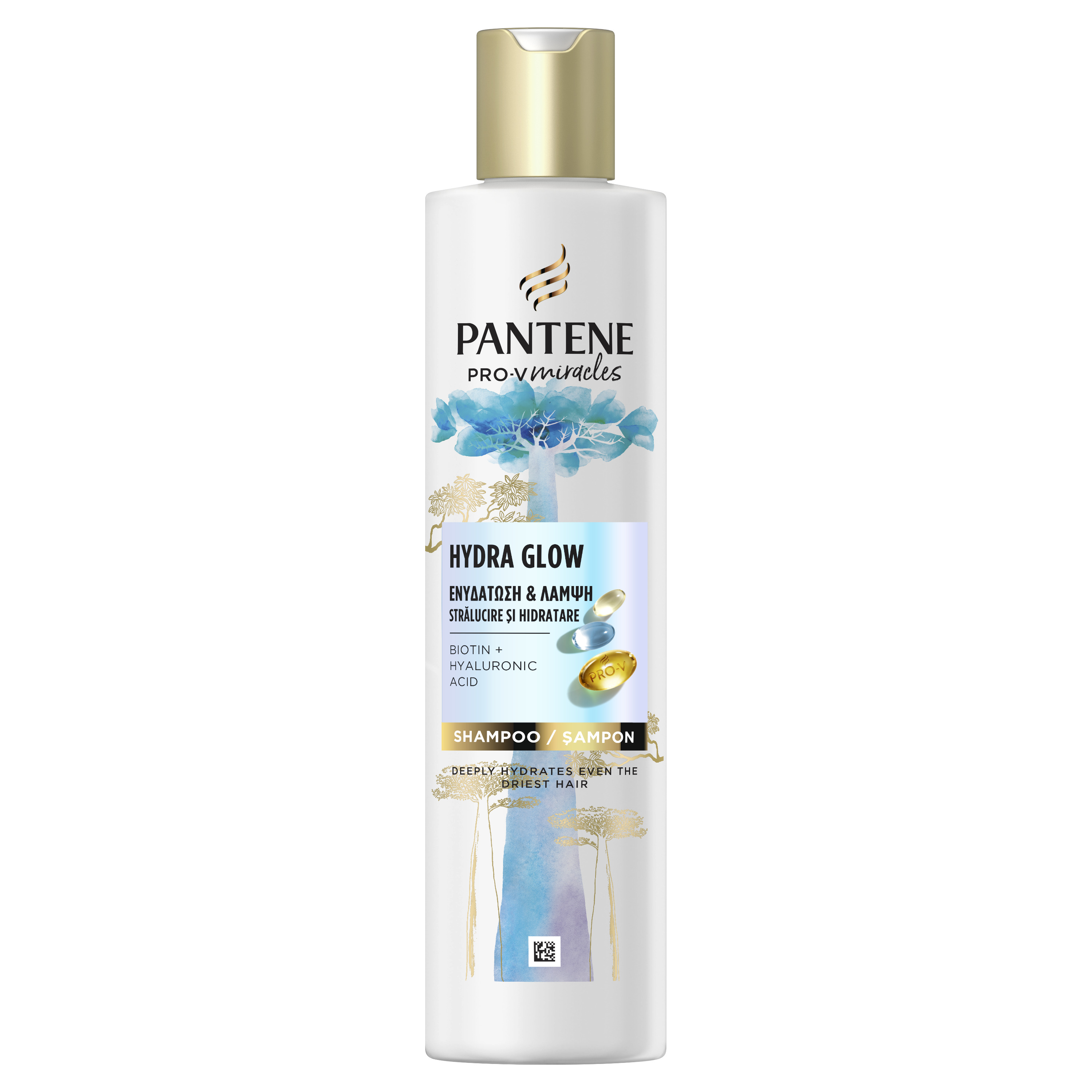  PANTENE Pro-V Miracles Hydra Glow Шампоан с биотин за суха и дехидратирана коса, 250мл