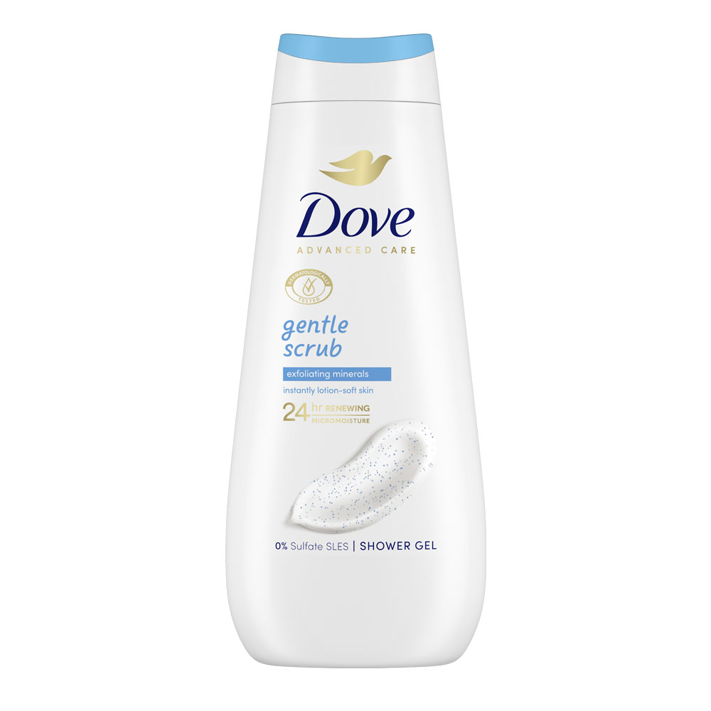 DOVE ADVANCED CARE Душ гел Ексфолиращ, 400 мл
