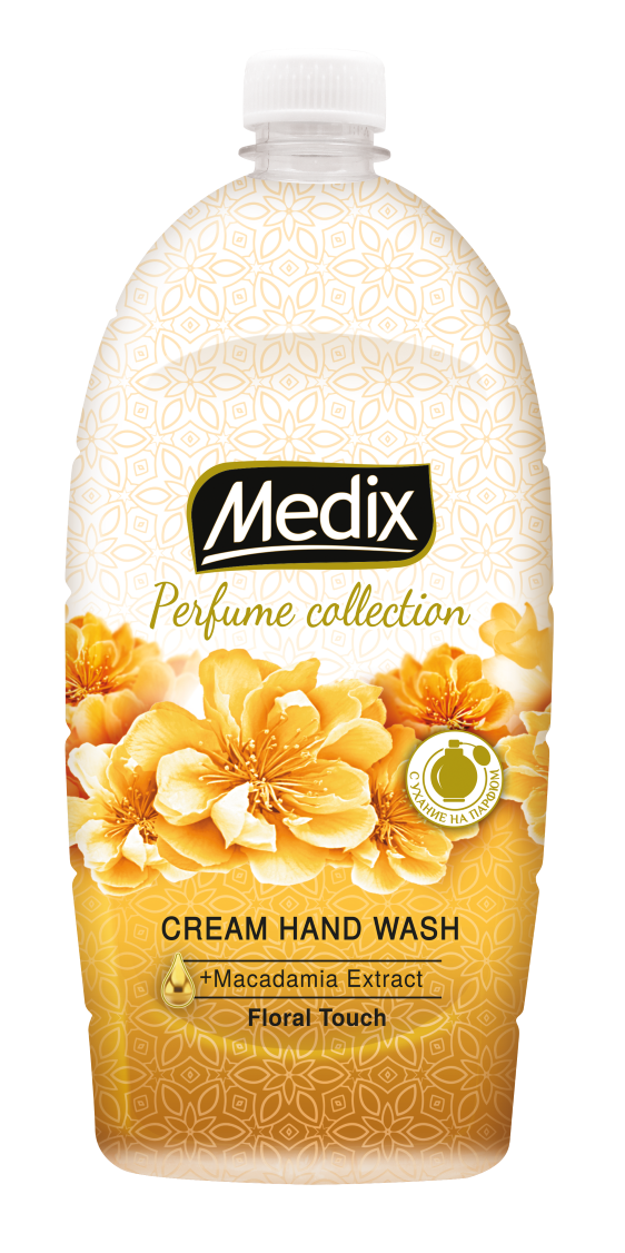 MEDIX PERFUME COLLECTION Floral Touch Течен сапун пълнител, 800 ml
