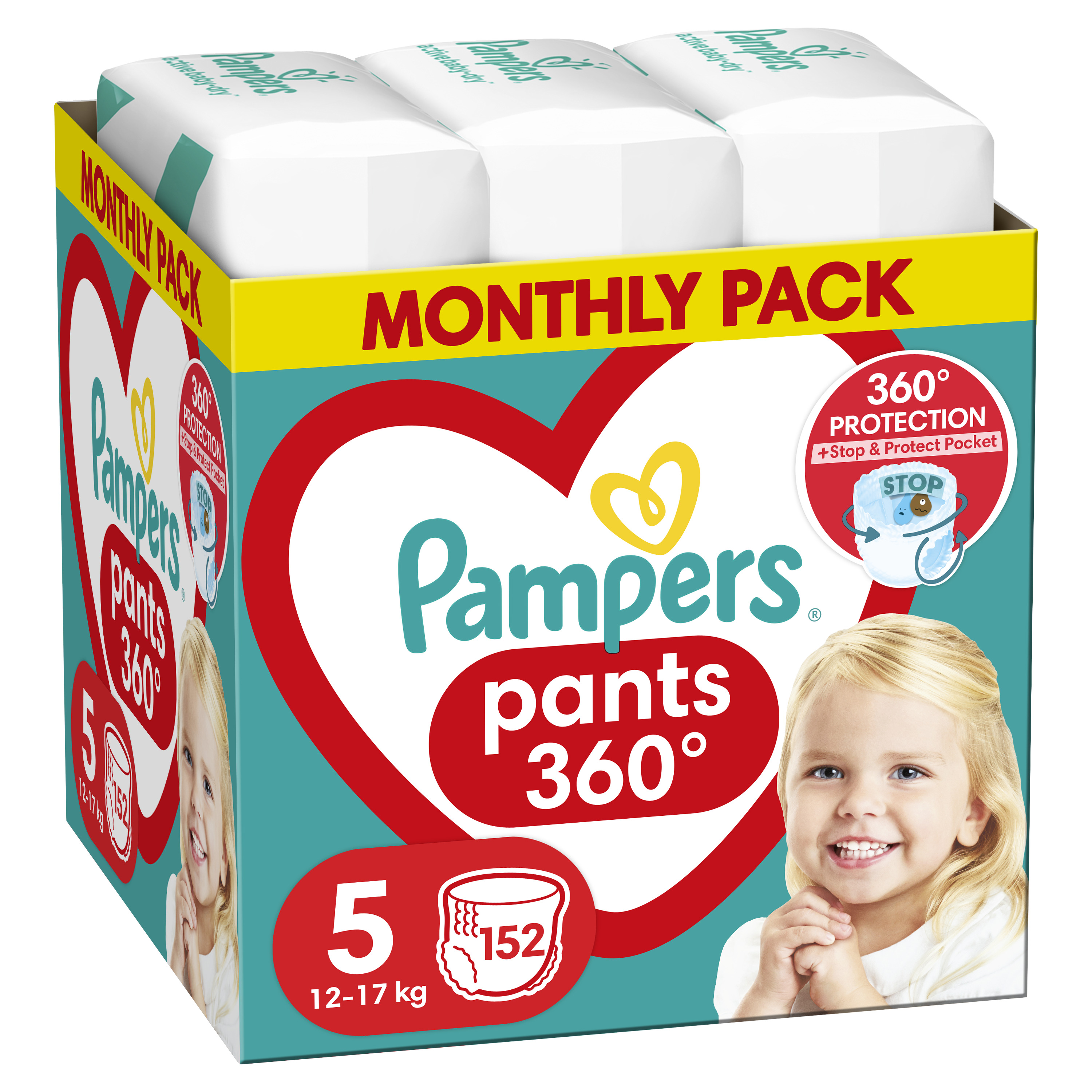 PAMPERS Pants Пелени-гащички Размер 5, 12-17 kg, 152 бр.