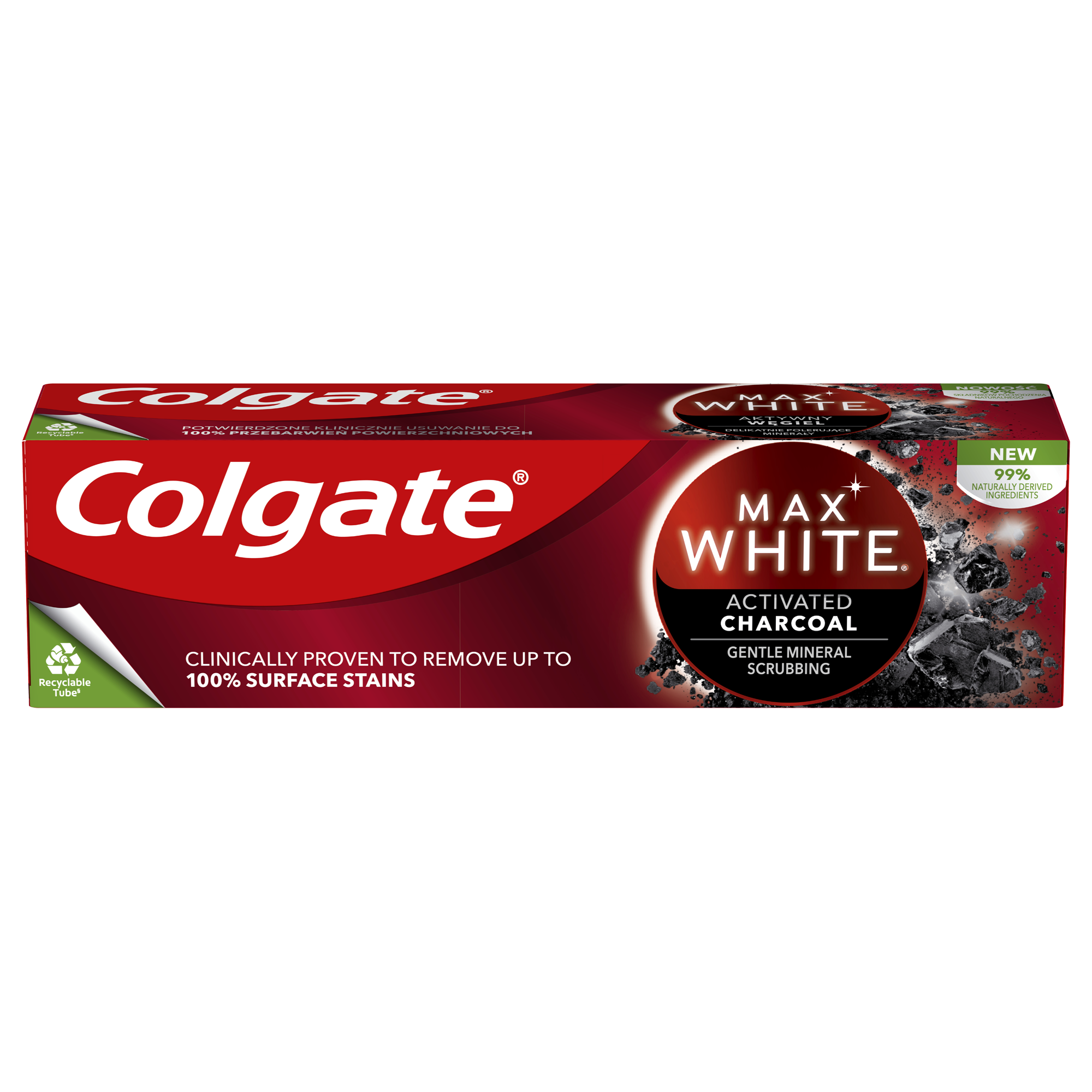 COLGATE MAX WHITE CHARCOAL Избелваща паста за зъби с активен въглен, 75 мл.