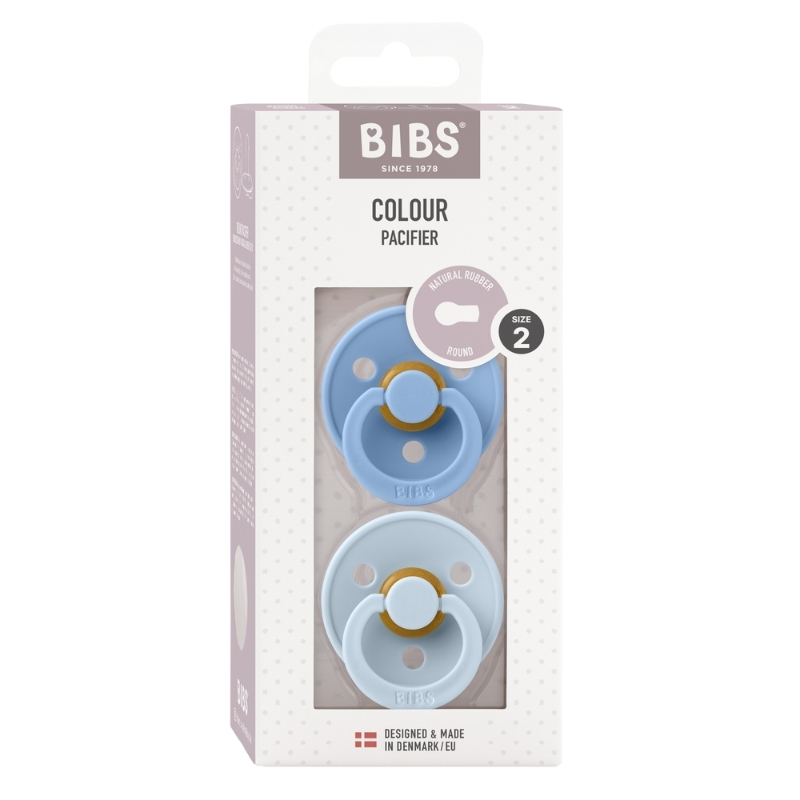 BIBS COLOUR Биберони Baby Blue Sky Blue 6-18М, 2 бр.