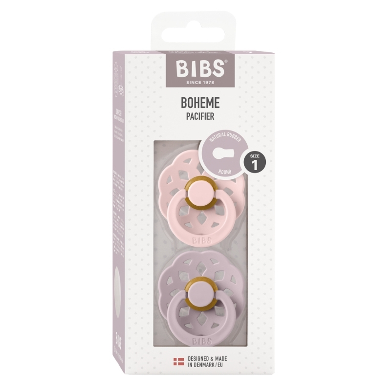 BIBS BOHEME Биберони Blossom Dusky Lilac 0-6М, 2 бр.