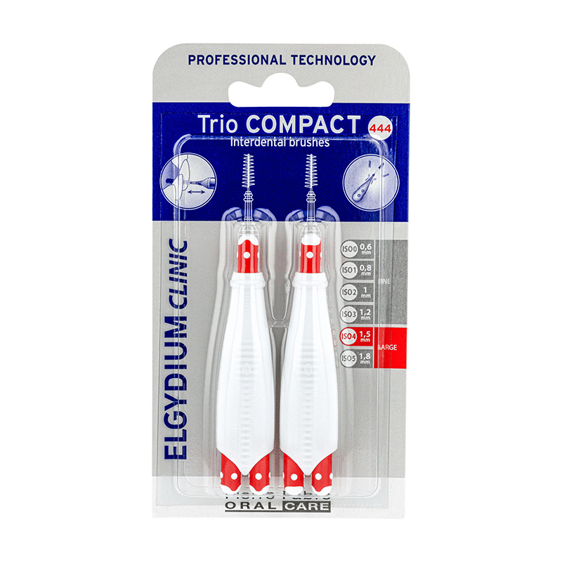 ELGYDIUM CLINIC Trio Compact Червена (ISO 4/4/4) - Интердентални четки