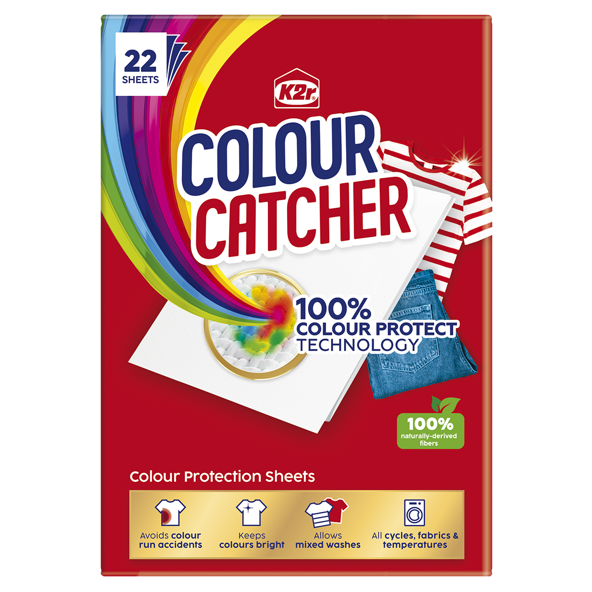 K2R COLOUR CATCHER Цветоулавящи кърпички за пране, 20бр.