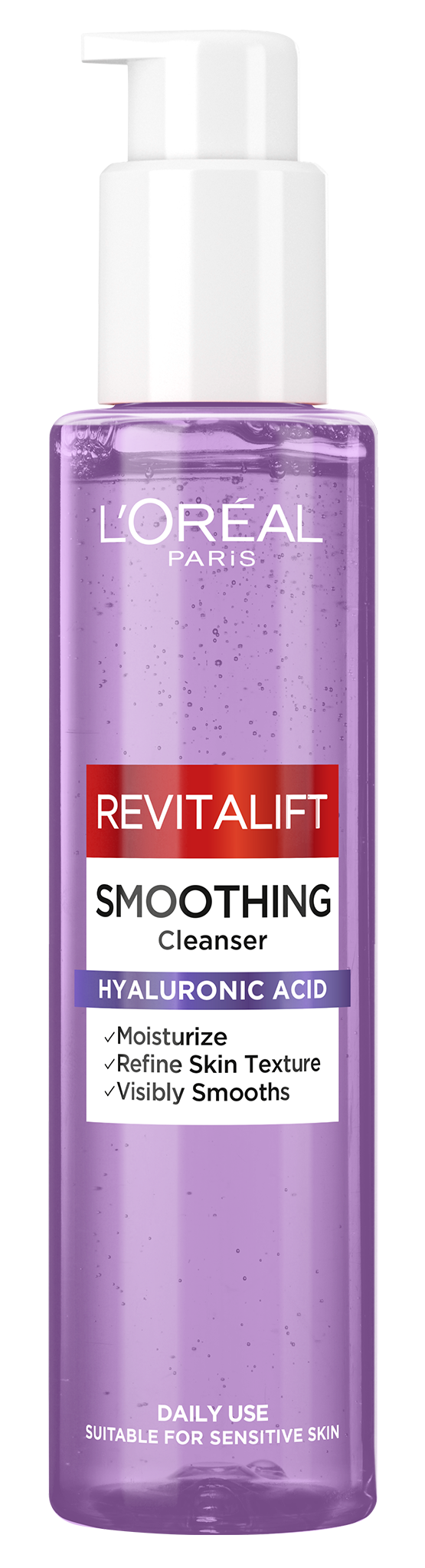 L'OREAL PARIS Revitalift Filler Хидратиращ гел за почистване на лицето със хиалуронова киселина, 150мл
