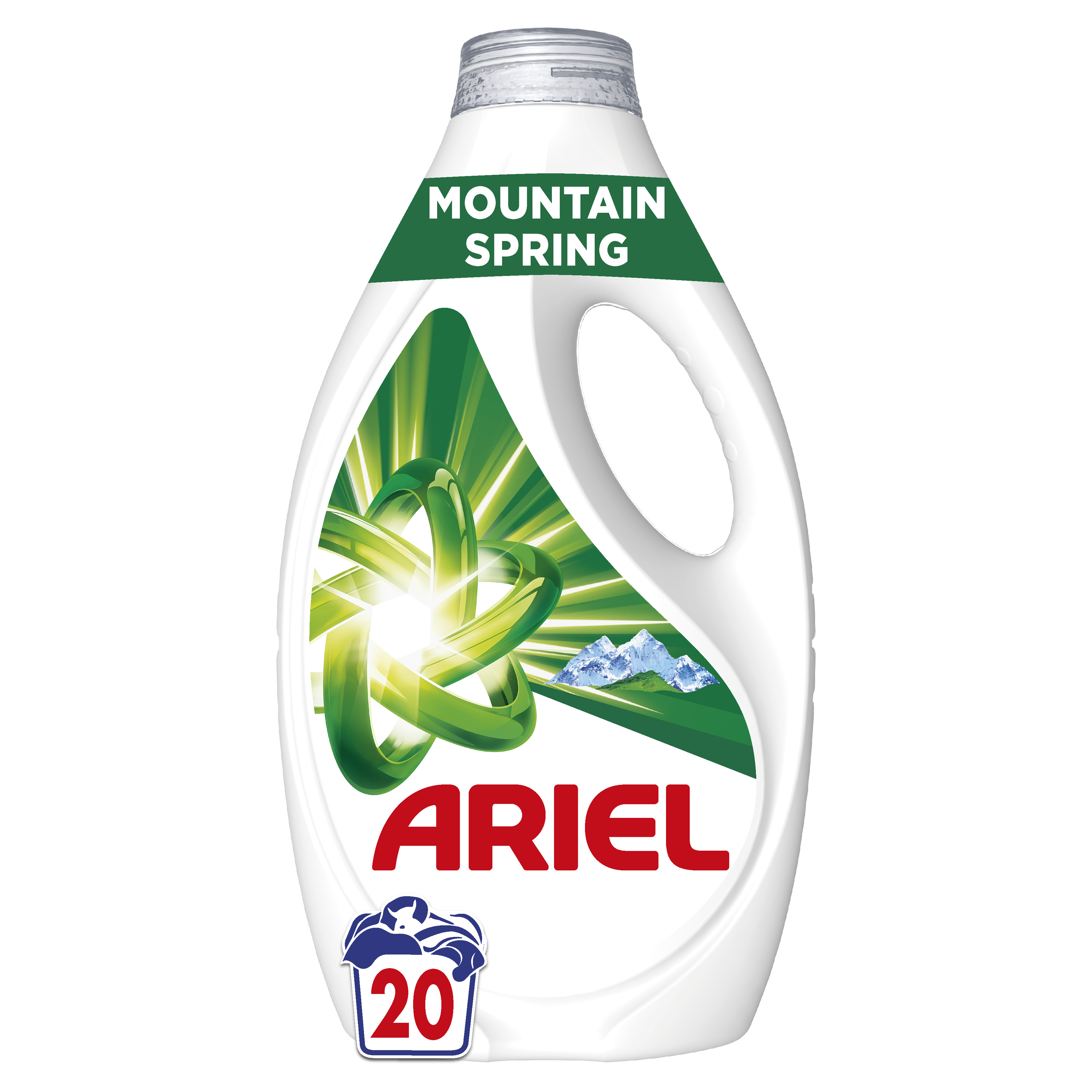 ARIEL Mountain Spring Течен перилен препарат, 20 пранета