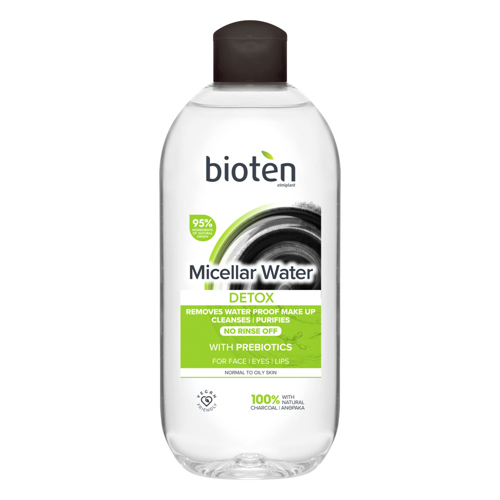 BIOTEN DETOX Мицеларна вода CHARCOAL, 400 мл.