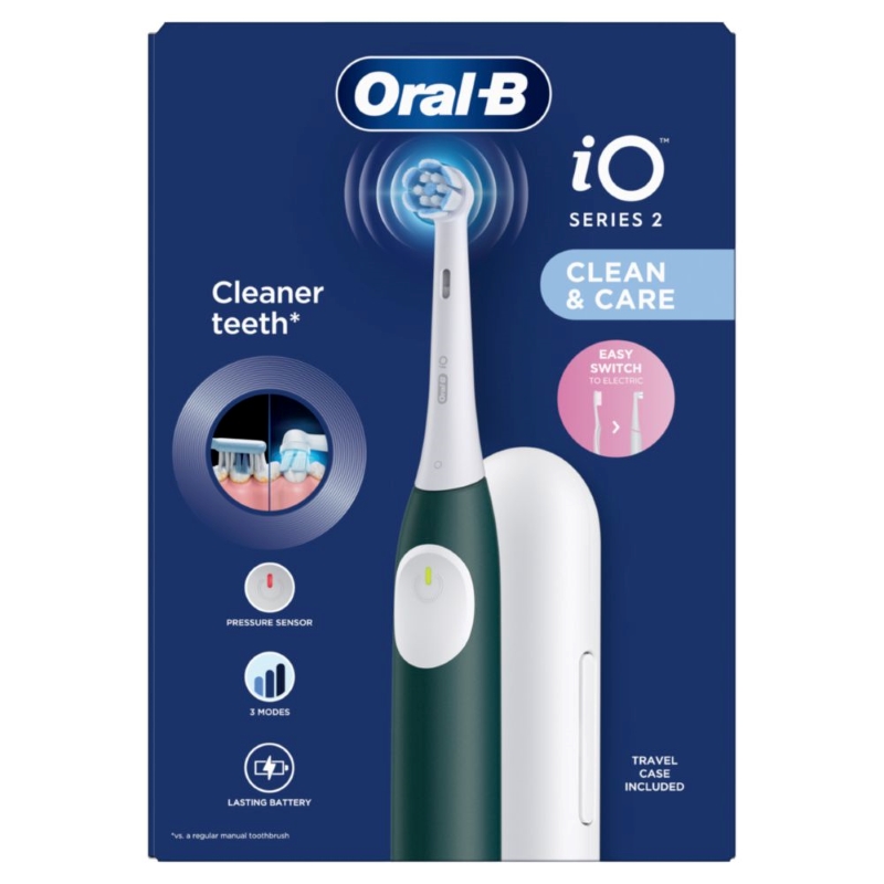 ORAL-B IO2 Електрическа четка за зъби с магнитна технология, зелена