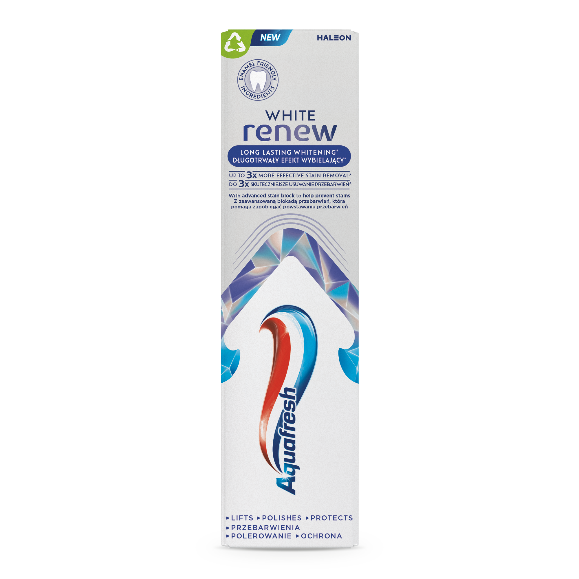 AQUAFRESH LONG LASTING WHITE RENEW, Паста за зъби, 75ml 