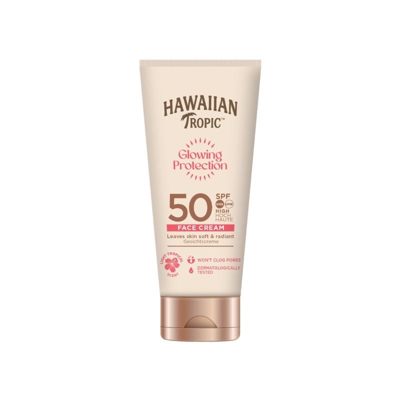 HAWAIIAN TROPIC Слънцезащитен озаряващ лосион за лице SPF50, 50 мл
