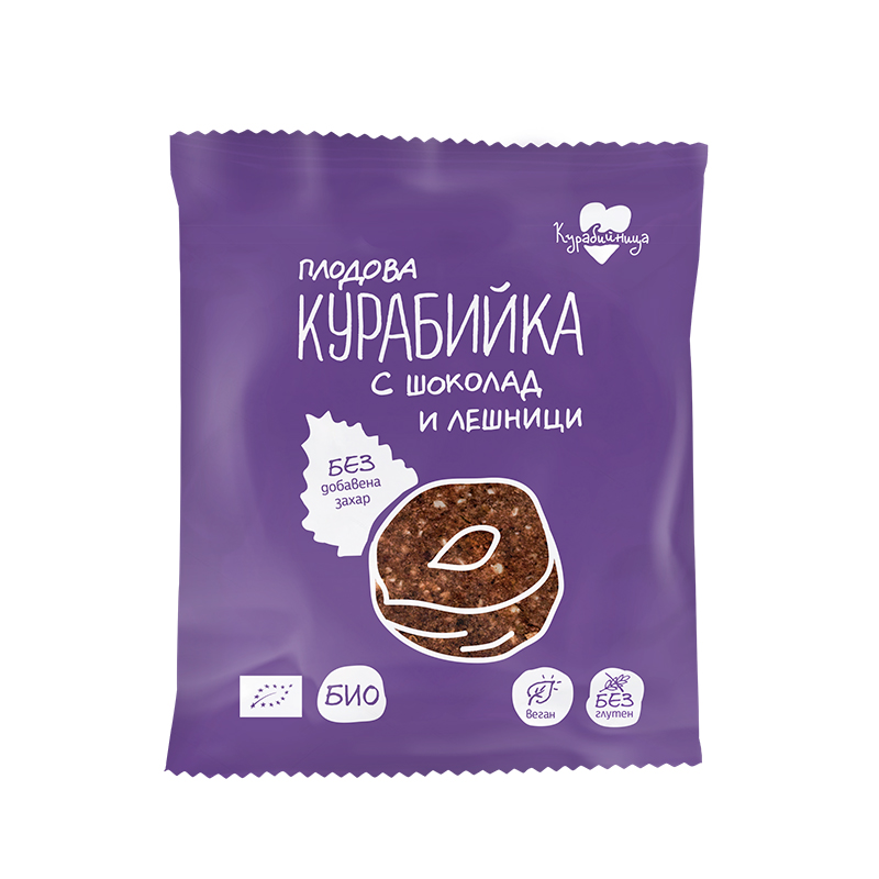 КУРАБИЙНИЦА Курабийка с шоколад и лешници, 40 гр.
