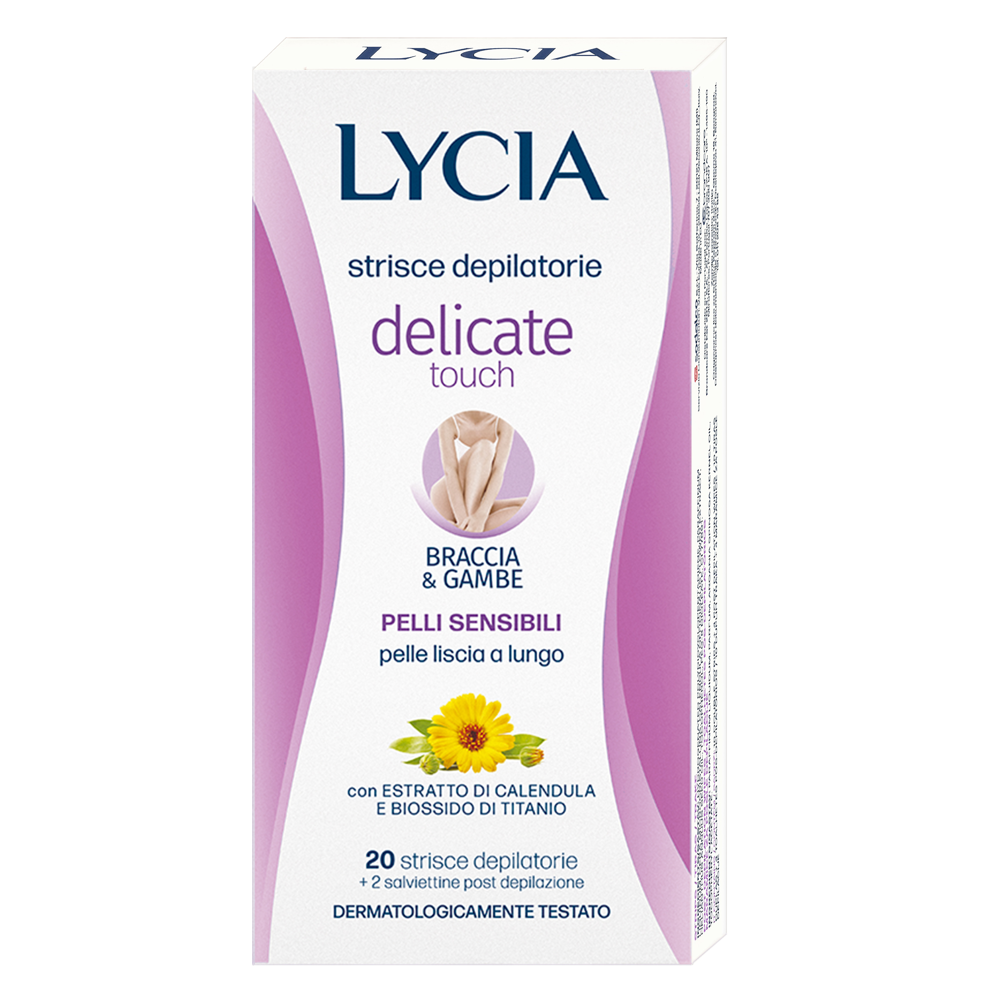 LYCIA DELICATE Ленти за депилация на тяло за чувствителна кожа, 20 бр