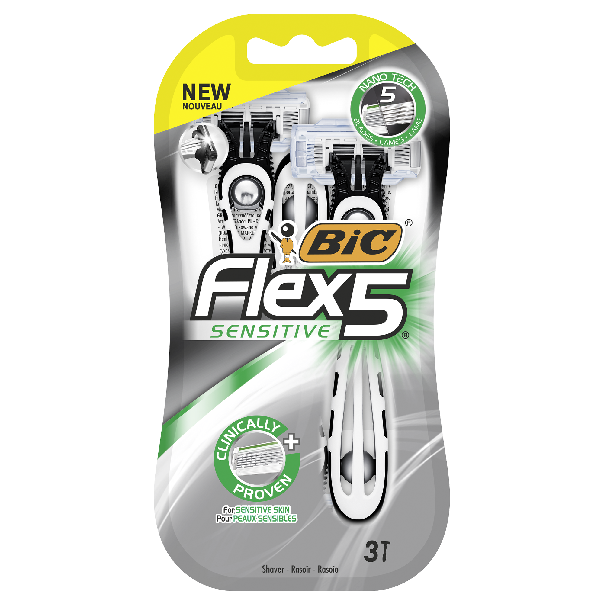 BIC FLEX 5 SENSITIVE Еднократна самобръсначка, 3+1 бр./оп.