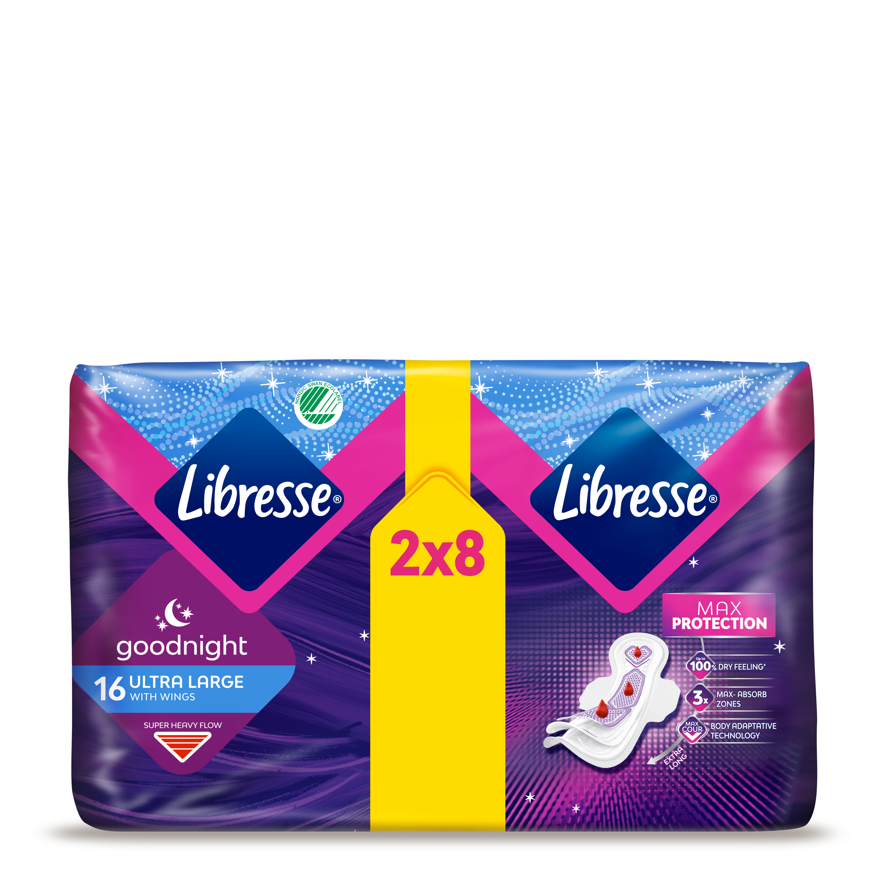 LIBRESSE ULTRA Дамски превръзки Goodnight duo, 16 бр.