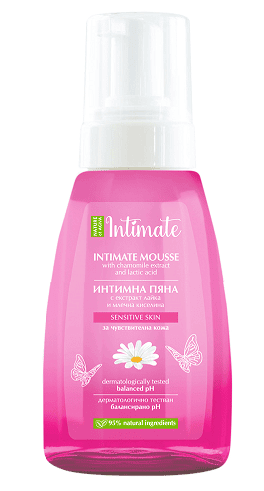 NATURE OF AGIVA INTIMATE Нежна Пяна с млечна киселина и лайка с дозатор, 250 мл