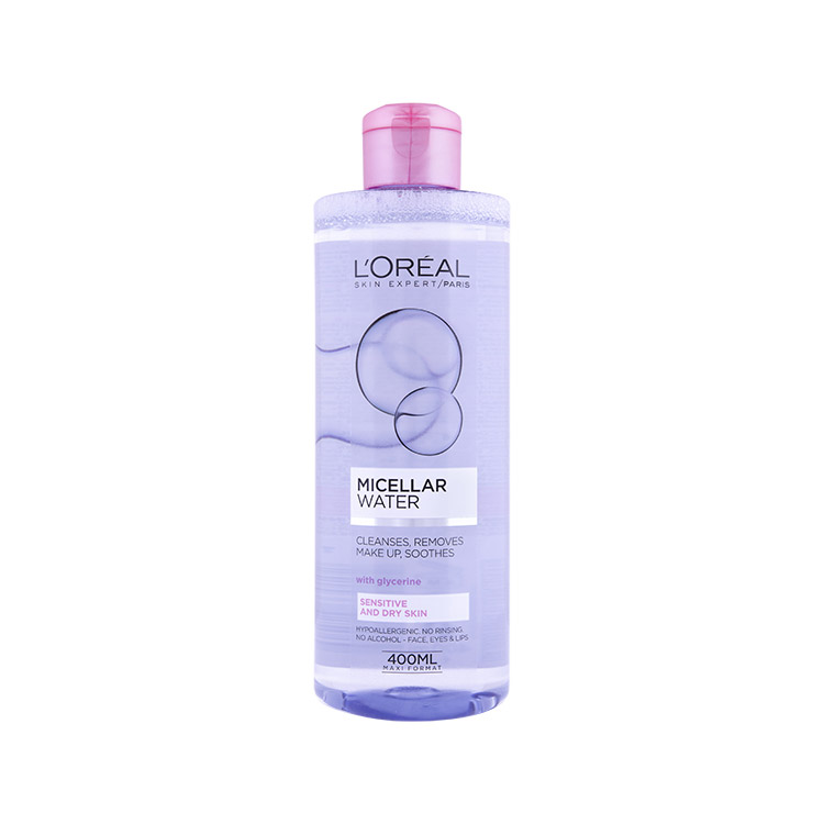 L'OREAL PARIS SKIN EXPERT Мицеларна вода SENSITIVE AND DRY SKIN, 400 мл.