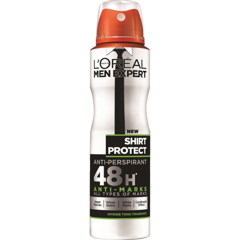 L'OREAL PARIS MEN EXPERT SHIRT PROTECT 48 HOURS Мъжки део спрей, 150 мл.
