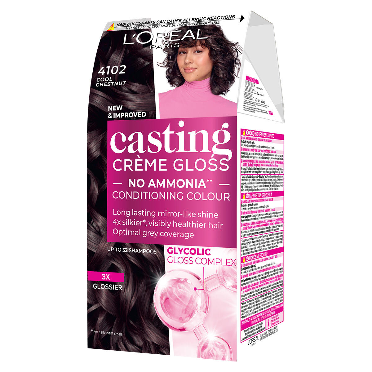 L'OREAL PARIS CASTING CREME GLOSS COOL CHESTNUT  Боя за коса 4102 