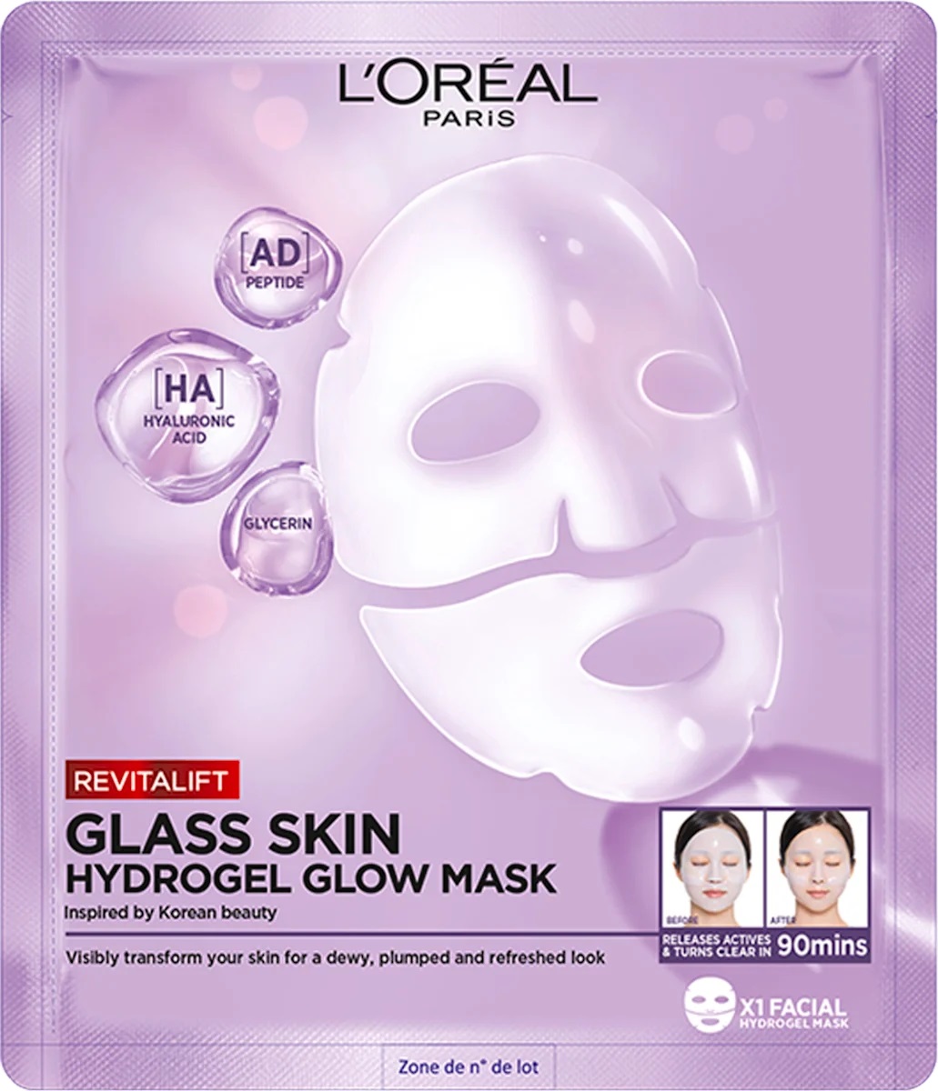 L'OREAL PARIS REVITALIFT FILL GLASS SKIN Хартиена маска за лице, 28гр.