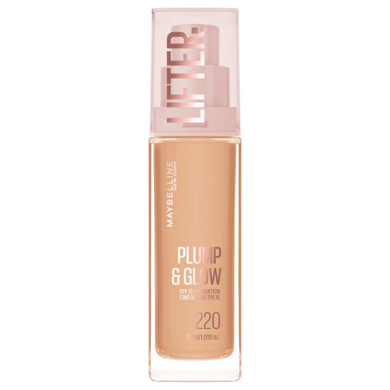 MAYBELLINE NEW YORK LIFTER PLUMP & GLOW Течен фон дьо тен 220