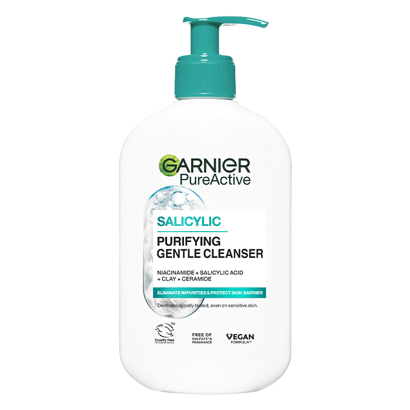 GARNIER PURE ACTIVE Гел-пяна за почистване на лице, 250 мл