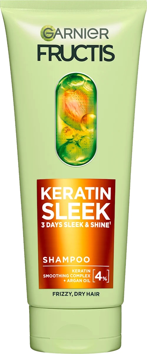 GARNIER FRUCTIS KERATIN SLEEK Шампоан за коса, 200мл.