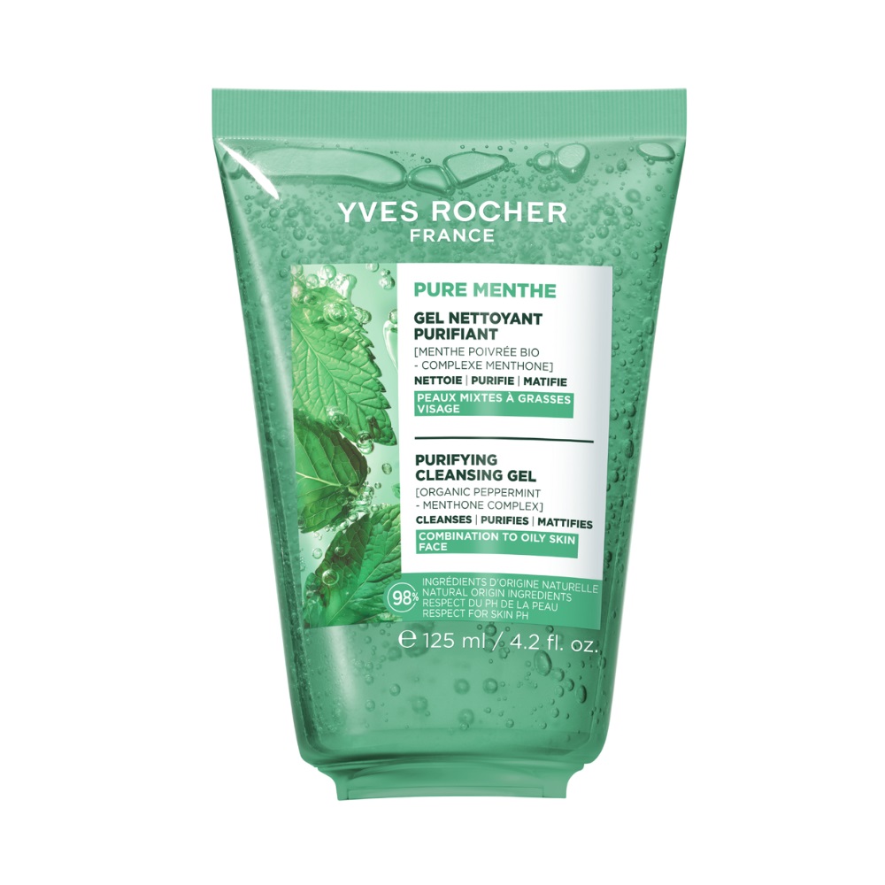 YVES ROCHER PURE MENTHE Почистващ гел, 125мл.