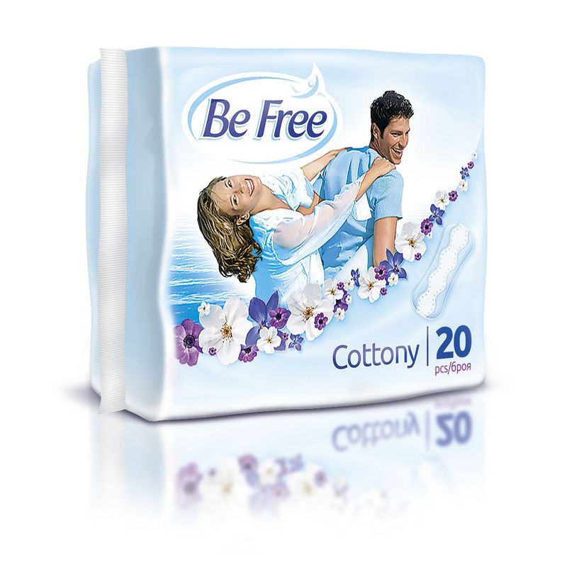 BE FREE COTTONY Ежедневни индивидуално опаковани превръзки, 20 бр.