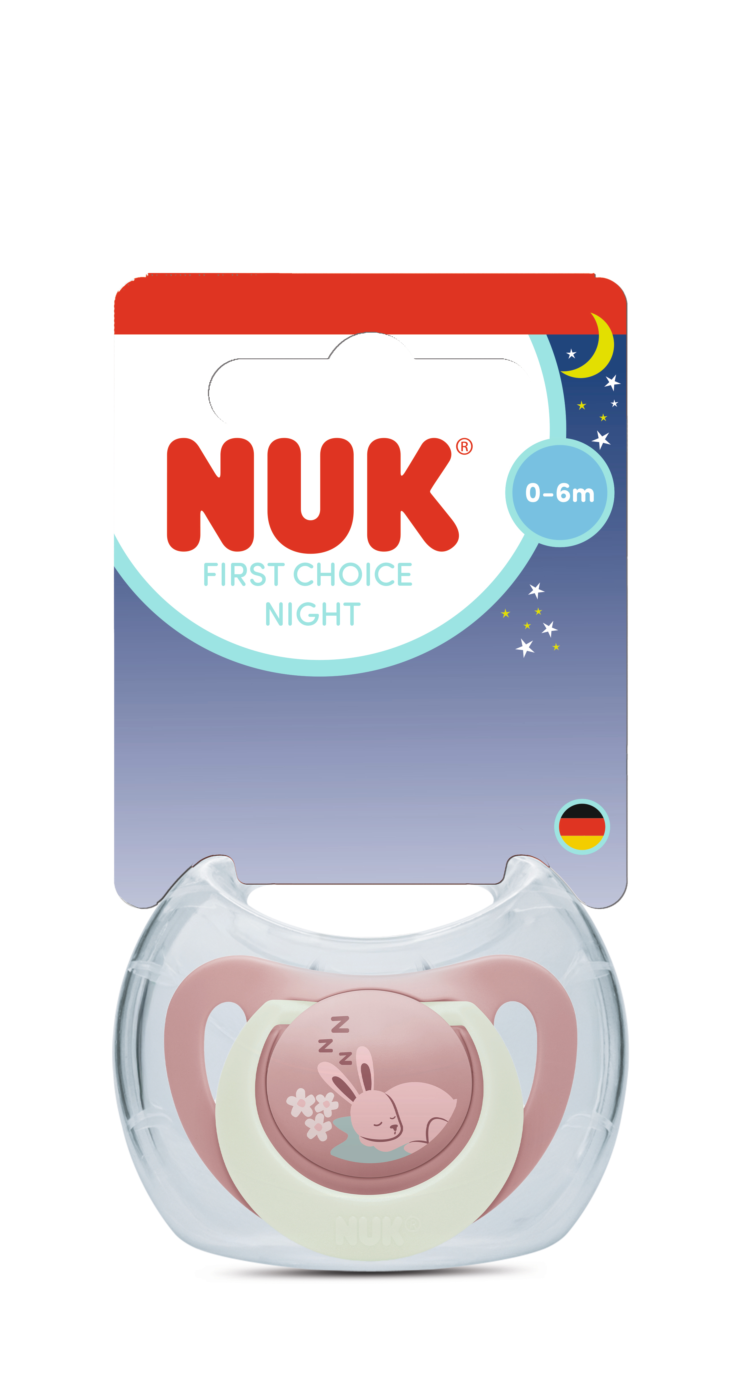 NUK FIRST CHOICE Силиконова залъгалка заек 0-6м.