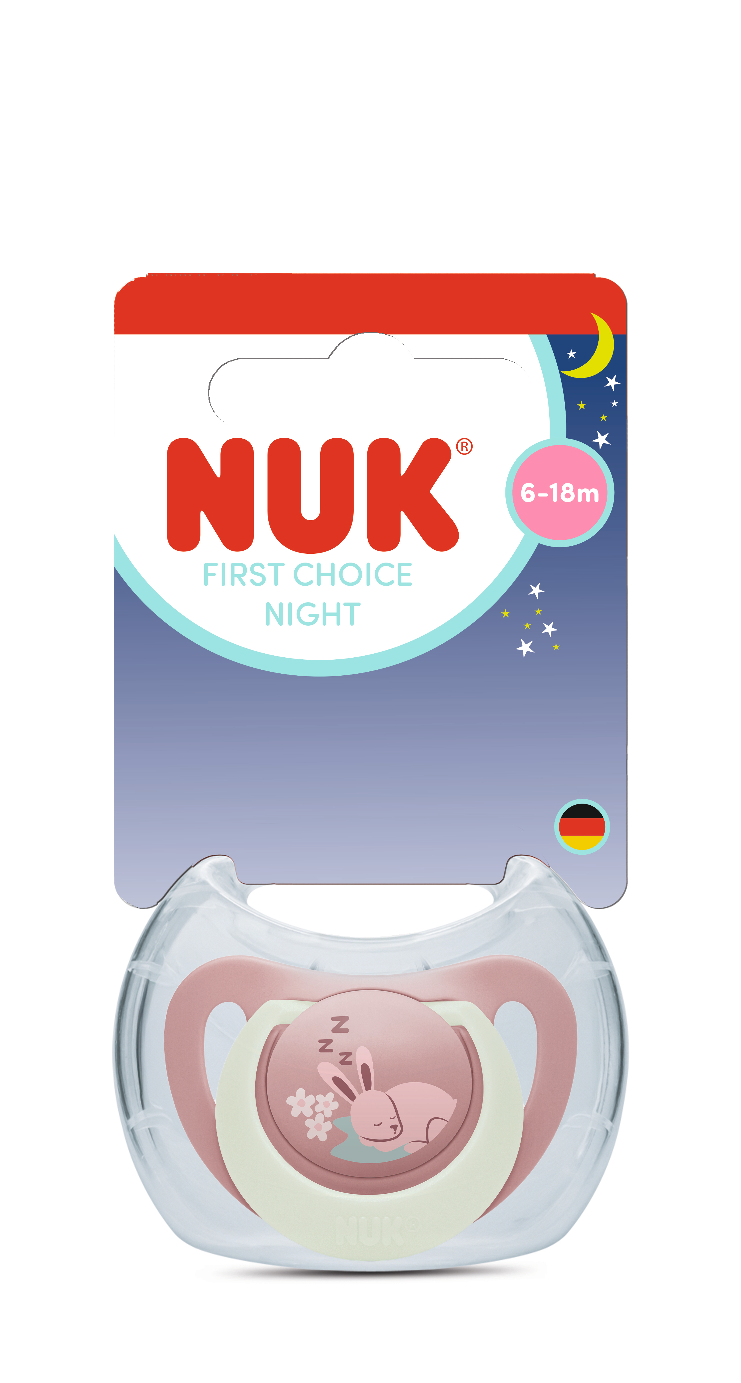 NUK FIRST CHOICE Силоконова залъгалка заек 6-18м.