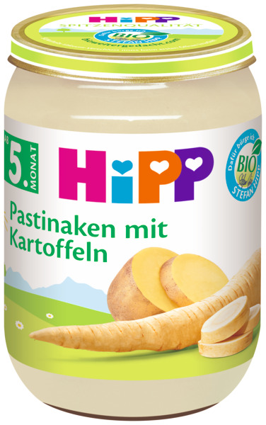 HIPP BIO Пюре пащърнак с картофи 4170, 190 гр 