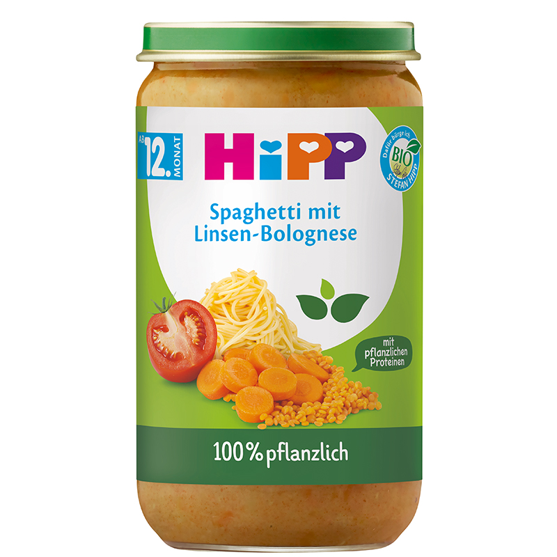 HIPP Био пюре спагети болонезе с леща  62502 250 г