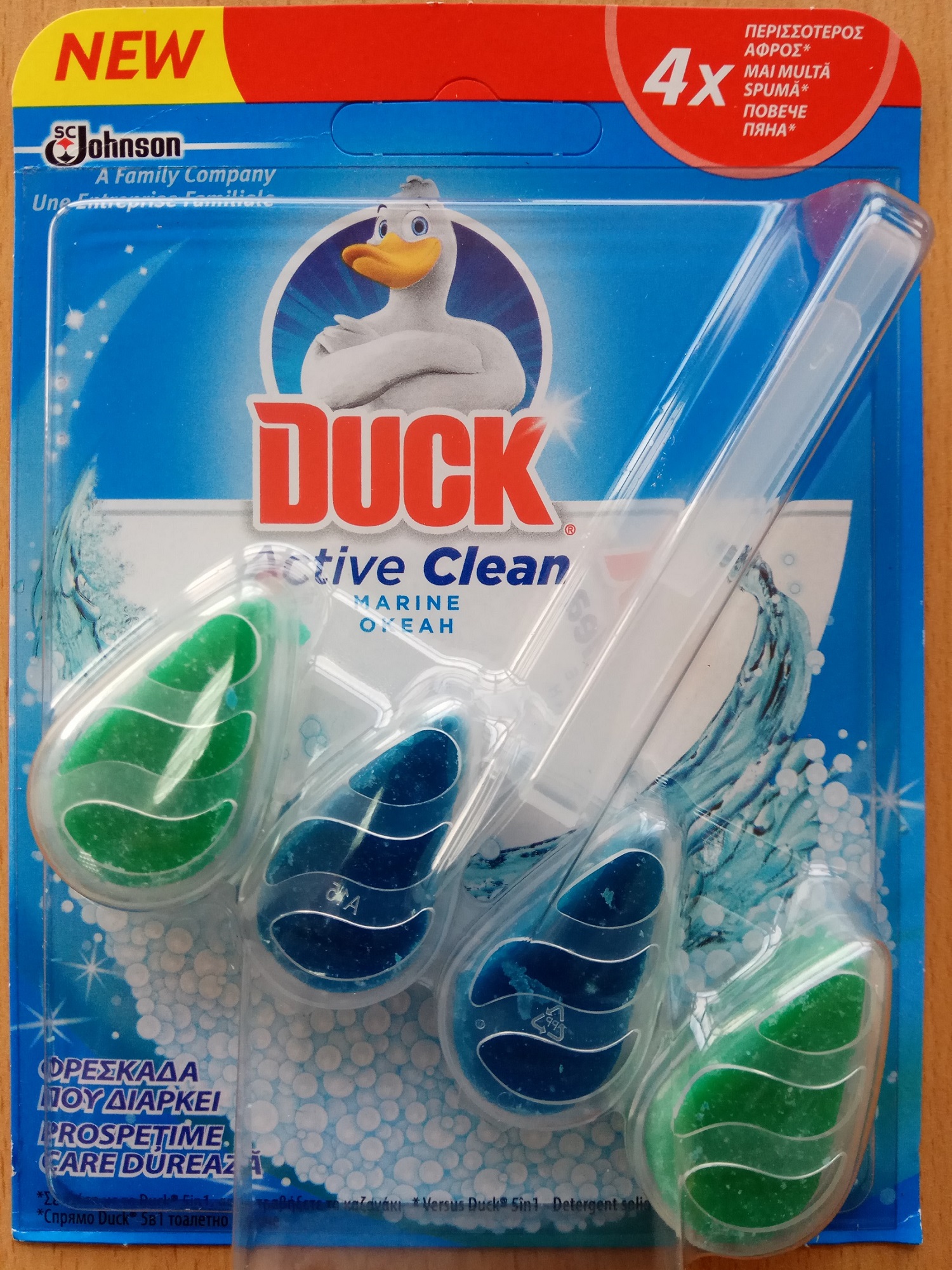 DUCK ACTIVE CLEAN Ароматизатор за тоалетна чиния MARINE, 38.6 гр.