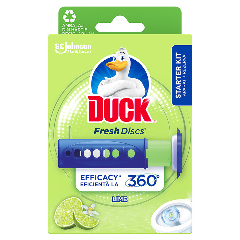 DUCK LIME Свежи гел дискове за тоалетна, 36 мл.
